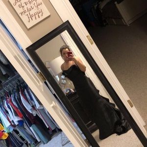 This is a black Sherri Hill prom dress